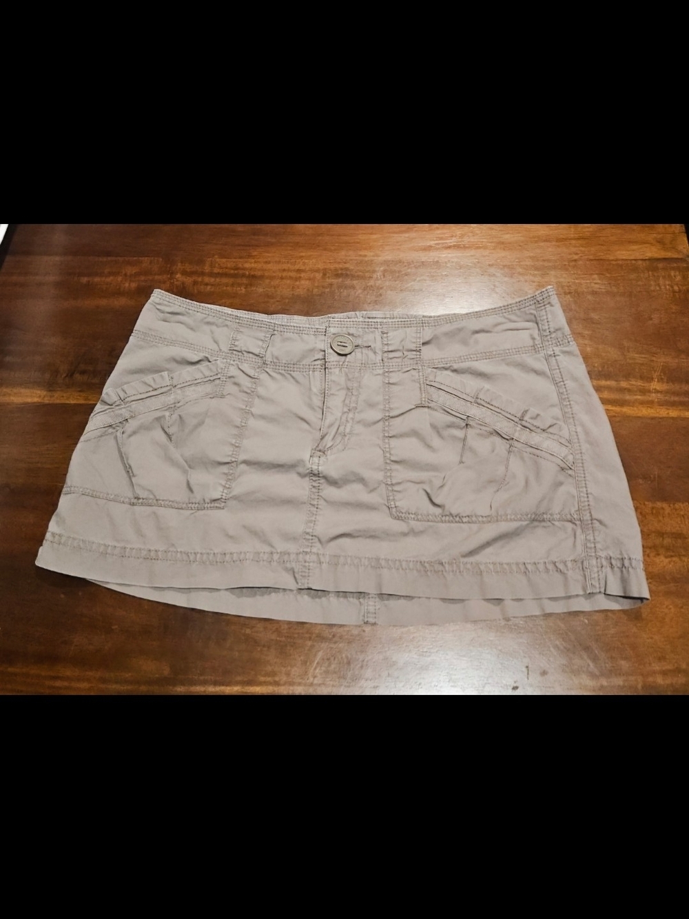 Vintage Y2k Hollister Tan Cargo Mini Skirt
